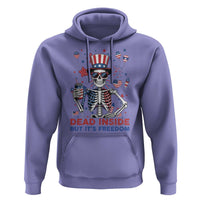 Funny Skeleton Dead Inside But Its Freedom Hoodie Patriotic Gift