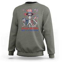 Funny Skeleton Dead Inside But Its Freedom Sweatshirt Patriotic Gift