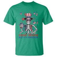Funny Skeleton Dead Inside But Its Freedom T Shirt Patriotic Gift
