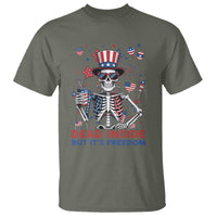 Funny Skeleton Dead Inside But Its Freedom T Shirt Patriotic Gift