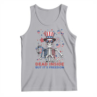 Funny Skeleton Dead Inside But Its Freedom Tank Top Patriotic Gift
