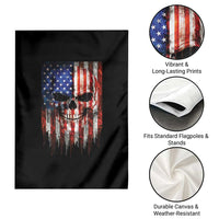Patriotic Skull American Flag USA Pride Garden Flag