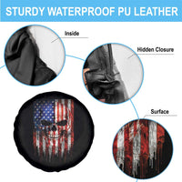 Patriotic Skull American Flag USA Pride Spare Tire Cover