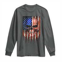 Patriotic Skull American Flag USA Pride Long Sleeve Shirt