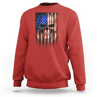 Patriotic Skull American Flag USA Pride Sweatshirt
