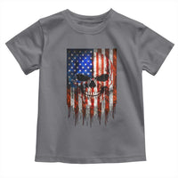 Patriotic Skull American Flag USA Pride Toddler T Shirt