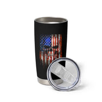 Patriotic Skull American Flag USA Pride Tumbler Cup