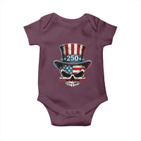 American Flag Skull Patriotic Pride Baby Onesie USA 250 Anniversary
