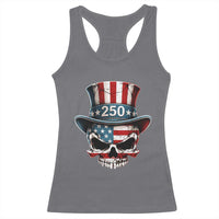 American Flag Skull Patriotic Pride Racerback Tank Top USA 250 Anniversary