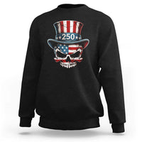 American Flag Skull Patriotic Pride Sweatshirt USA 250 Anniversary