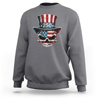 American Flag Skull Patriotic Pride Sweatshirt USA 250 Anniversary