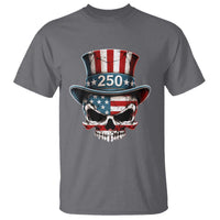 American Flag Skull Patriotic Pride T Shirt USA 250 Anniversary