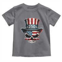 American Flag Skull Patriotic Pride Toddler T Shirt USA 250 Anniversary