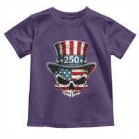 American Flag Skull Patriotic Pride Toddler T Shirt USA 250 Anniversary