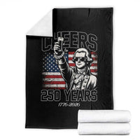 Patriotic Thomas Jefferson Throw Blanket Cheers To 250 Years