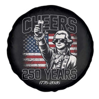 Patriotic Thomas Jefferson Spare Tire Cover Cheers To 250 Years