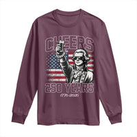 Patriotic Thomas Jefferson Long Sleeve Shirt Cheers To 250 Years