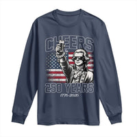 Patriotic Thomas Jefferson Long Sleeve Shirt Cheers To 250 Years