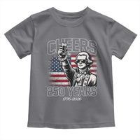 Patriotic Thomas Jefferson Toddler T Shirt Cheers To 250 Years