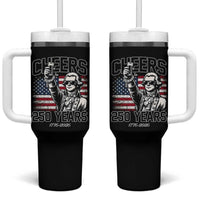 Patriotic Thomas Jefferson Tumbler With Handle Cheers To 250 Years