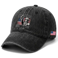 Patriotic Thomas Jefferson Washed Cotton Baseball Cap Cheers To 250 Years