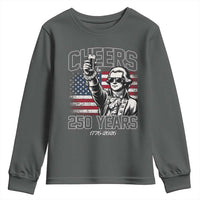 Patriotic Thomas Jefferson Youth Sweatshirt Cheers To 250 Years