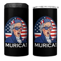 Funny Murica Thomas Jefferson 4 in 1 Can Cooler Tumbler Founding Father Gift