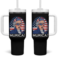 Funny Murica Thomas Jefferson Tumbler With Handle Founding Father Gift