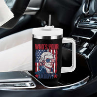 Funny Thomas Jefferson Tumbler With Handle Who Is Your Daddy