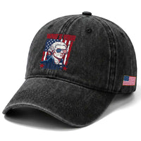 Funny Thomas Jefferson Washed Cotton Baseball Cap Who Is Your Daddy