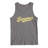 Funny Banana Pattern Typography Tank Top Retro Throwback Fruit Lover