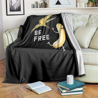 Funny Banana Striptease Be Free Graphic Throw Blanket