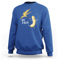 Funny Banana Striptease Be Free Graphic Sweatshirt