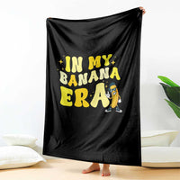 Funny In My Banana Era Graphic Throw Blanket Retro Fruit Lover