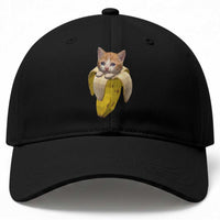 Funny Bananacat Meme Lover Baseball Cap Cute Kitty Banana Costume