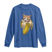 Funny Bananacat Meme Lover Long Sleeve Shirt Cute Kitty Banana Costume