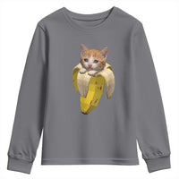 Funny Bananacat Meme Lover Youth Sweatshirt Cute Kitty Banana Costume
