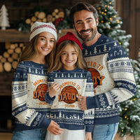 Personalized Basketball Daddy Ugly Christmas Sweater Custom Number First Time Dad Pregnancy Announcement