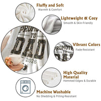 Camouflage Promoted To Dad Est 2026 Throw Blanket Camo Pregnancy Announcement Graphic