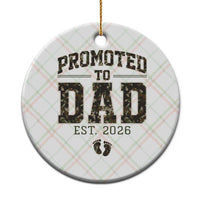 Camouflage Promoted To Dad Est 2026 Ceramic Ornament Camo Pregnancy Announcement Graphic