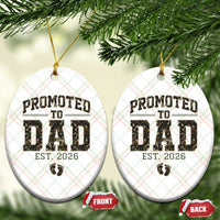 Camouflage Promoted To Dad Est 2026 Ceramic Ornament Camo Pregnancy Announcement Graphic