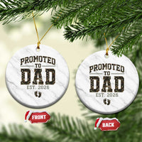 Camouflage Promoted To Dad Est 2026 Ceramic Ornament Camo Pregnancy Announcement Graphic