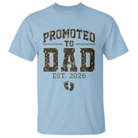 Camouflage Promoted To Dad Est 2026 T Shirt Camo Pregnancy Announcement Graphic