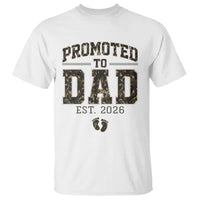 Camouflage Promoted To Dad Est 2026 T Shirt Camo Pregnancy Announcement Graphic
