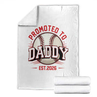 Promoted To Dad 2026 Baseball Throw Blanket First Time Father Sports Lover