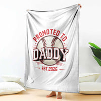 Promoted To Dad 2026 Baseball Throw Blanket First Time Father Sports Lover