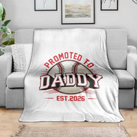 Promoted To Dad 2026 Baseball Throw Blanket First Time Father Sports Lover