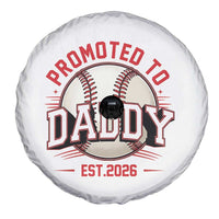 Promoted To Dad 2026 Baseball Spare Tire Cover First Time Father Sports Lover