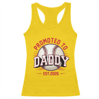 Promoted To Dad 2026 Baseball Racerback Tank Top First Time Father Sports Lover