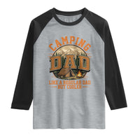 Camping Dad Like A Regular Dad But Cooler Raglan Shirt Funny Fathers Day Gift